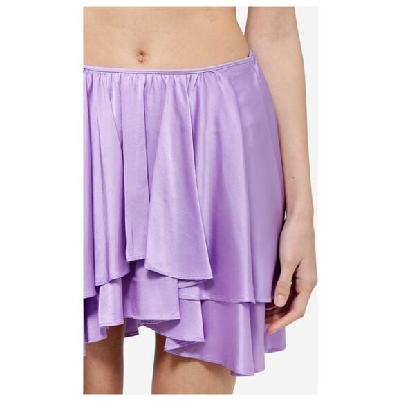 NWT Forte_forte Ruffle Front Mini Skirt Silk Blend - Picture 10 of 12